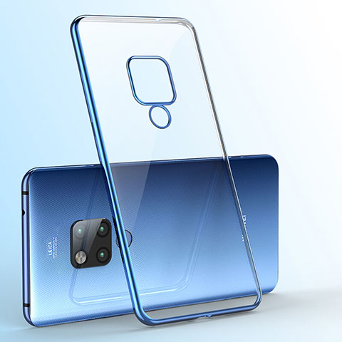 Coque Ultra Fine TPU Souple Housse Etui Transparente S06 pour Huawei Mate 20 X 5G Bleu