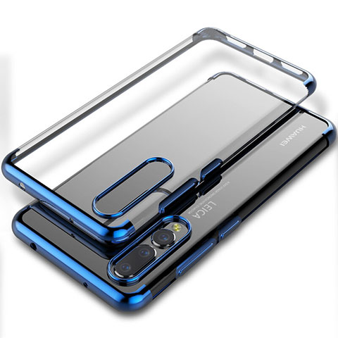 Coque Ultra Fine TPU Souple Housse Etui Transparente S06 pour Huawei P20 Pro Bleu