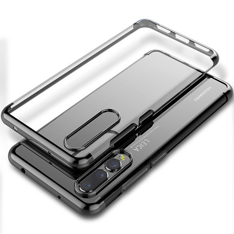 Coque Ultra Fine TPU Souple Housse Etui Transparente S06 pour Huawei P20 Pro Noir