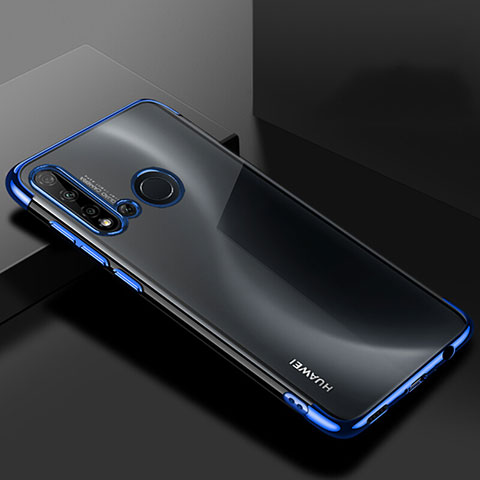 Coque Ultra Fine TPU Souple Housse Etui Transparente S07 pour Huawei Nova 5i Bleu