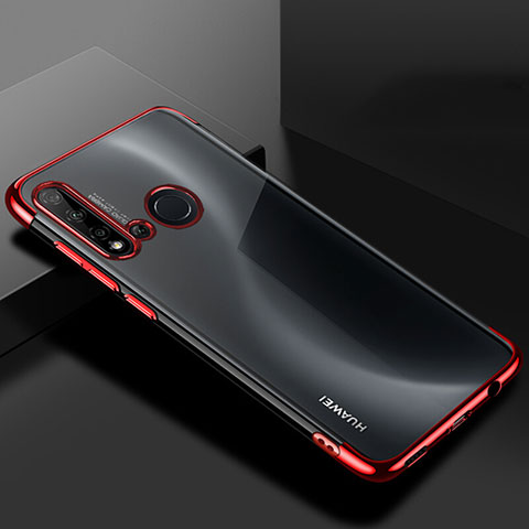 Coque Ultra Fine TPU Souple Housse Etui Transparente S07 pour Huawei Nova 5i Rouge