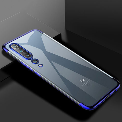 Coque Ultra Fine TPU Souple Housse Etui Transparente S2 pour Xiaomi Mi 10 Bleu