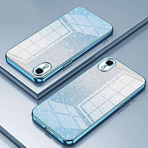 Coque Ultra Fine TPU Souple Housse Etui Transparente SY1 pour Apple iPhone XR Bleu