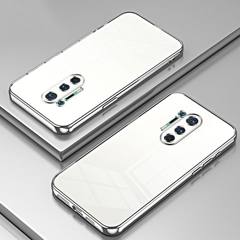 Coque Ultra Fine TPU Souple Housse Etui Transparente SY1 pour OnePlus 8 Pro Argent
