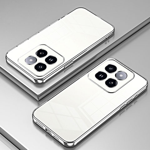 Coque Ultra Fine TPU Souple Housse Etui Transparente SY1 pour Xiaomi Mi 14 Pro 5G Argent