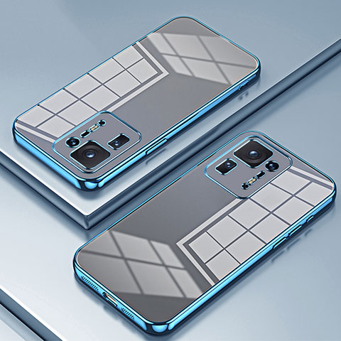 Coque Ultra Fine TPU Souple Housse Etui Transparente SY1 pour Xiaomi Mi Mix 4 5G Bleu