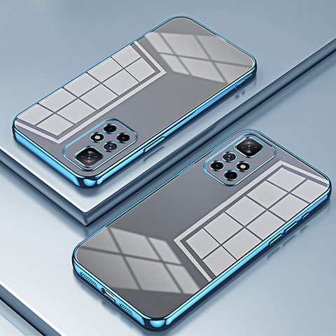 Coque Ultra Fine TPU Souple Housse Etui Transparente SY1 pour Xiaomi Redmi Note 11 5G Bleu