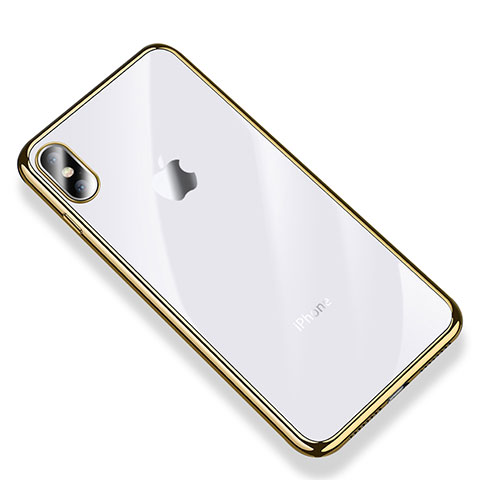 Coque Ultra Fine TPU Souple Housse Etui Transparente V03 pour Apple iPhone X Or