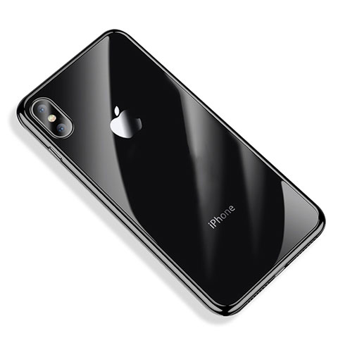 Coque Ultra Fine TPU Souple Housse Etui Transparente V03 pour Apple iPhone Xs Max Noir