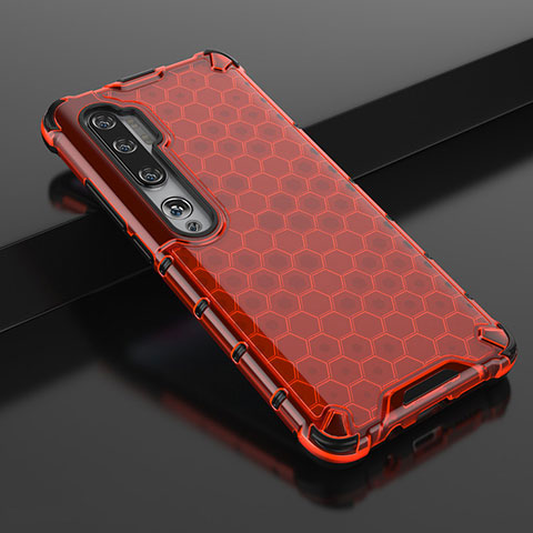 Coque Ultra Fine TPU Souple Housse Etui Transparente Z01 pour Xiaomi Mi Note 10 Rouge