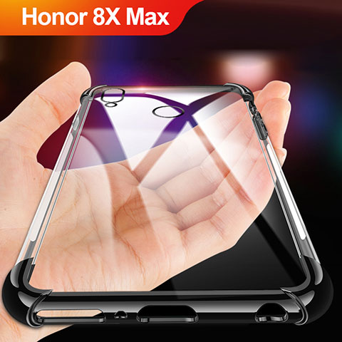 Coque Ultra Fine TPU Souple Transparente A02 pour Huawei Honor 8X Max Noir