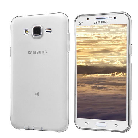 Coque Ultra Fine TPU Souple Transparente T02 pour Samsung Galaxy J5 SM-J500F Gris
