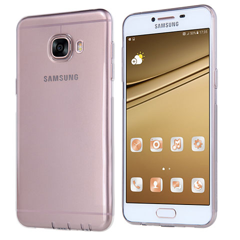 Coque Ultra Fine TPU Souple Transparente T06 pour Samsung Galaxy C5 SM-C5000 Gris