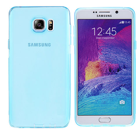 Coque Ultra Fine TPU Souple Transparente T06 pour Samsung Galaxy Note 5 N9200 N920 N920F Bleu