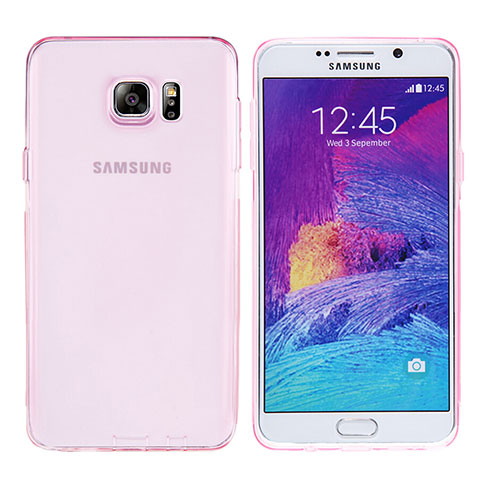 Coque Ultra Fine TPU Souple Transparente T06 pour Samsung Galaxy Note 5 N9200 N920 N920F Rose