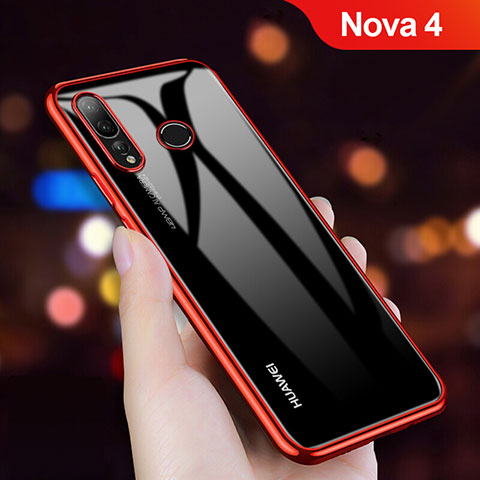 Coque Ultra Fine TPU Souple Transparente T11 pour Huawei Nova 4 Rouge