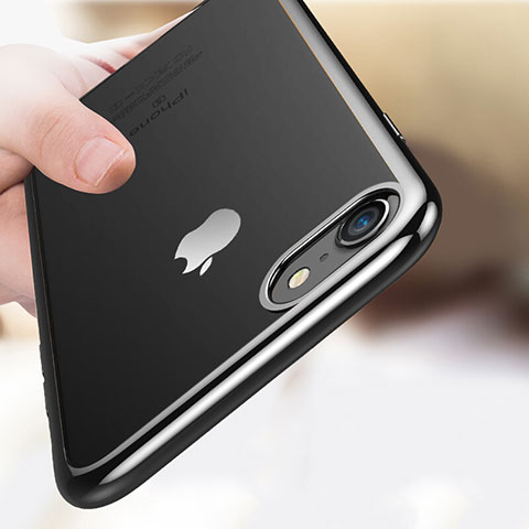 Coque Ultra Fine TPU Souple Transparente T18 pour Apple iPhone 7 Noir