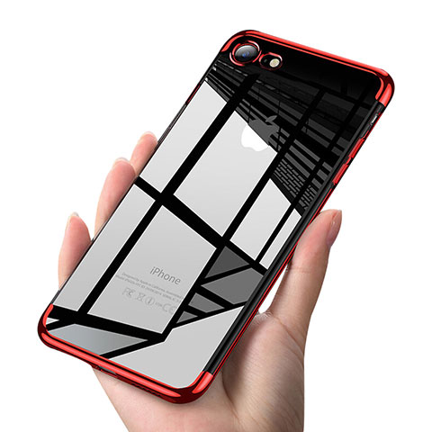 Coque Ultra Fine TPU Souple Transparente T19 pour Apple iPhone SE (2020) Rouge