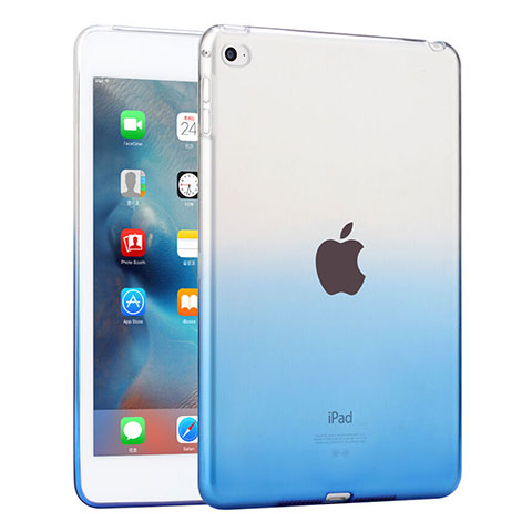 Coque Ultra Fine Transparente Souple Degrade pour Apple iPad Mini 4 Bleu