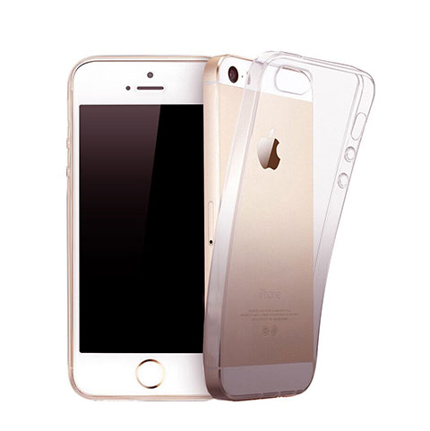 Coque Ultra Fine Transparente Souple Degrade pour Apple iPhone 5 Gris