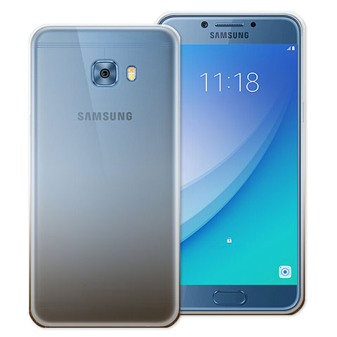 Coque Ultra Fine Transparente Souple Degrade pour Samsung Galaxy C5 Pro C5010 Gris