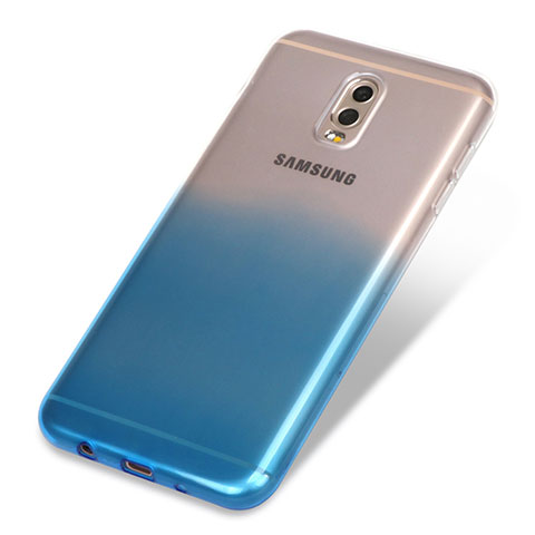 Coque Ultra Fine Transparente Souple Degrade pour Samsung Galaxy C8 C710F Bleu
