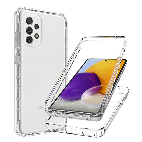 Coque Ultra Fine Transparente Souple Housse Etui 360 Degres Avant et Arriere Degrade JX1 pour Samsung Galaxy A72 5G Clair