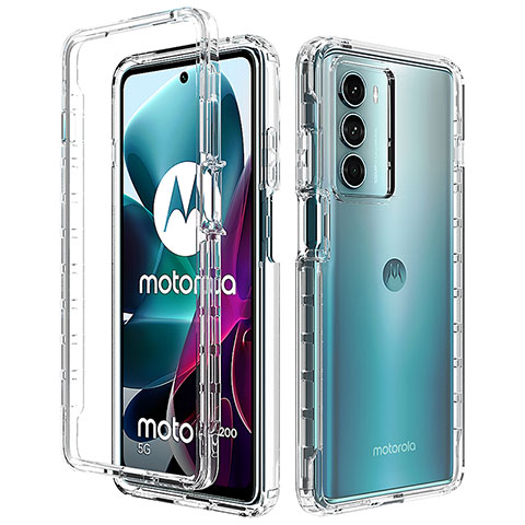 Coque Ultra Fine Transparente Souple Housse Etui 360 Degres Avant et Arriere Degrade pour Motorola Moto G200 5G Clair