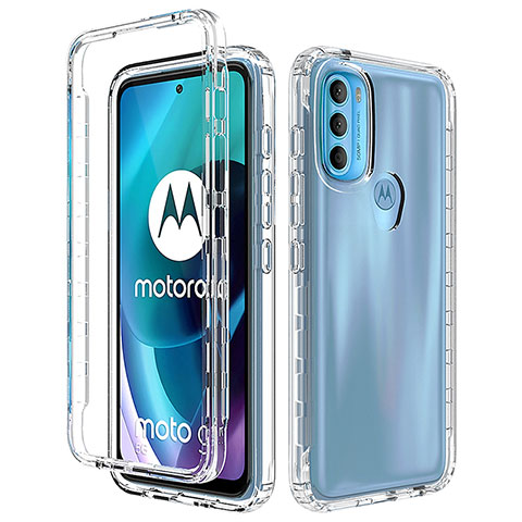 Coque Ultra Fine Transparente Souple Housse Etui 360 Degres Avant et Arriere Degrade pour Motorola Moto G71 5G Clair