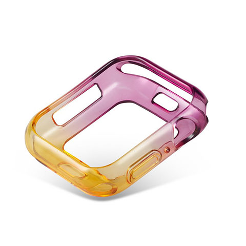 Coque Ultra Fine Transparente Souple Housse Etui Degrade G01 pour Apple iWatch 5 44mm Violet