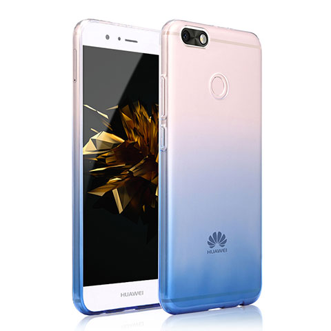 Coque Ultra Fine Transparente Souple Housse Etui Degrade pour Huawei Enjoy 7 Bleu