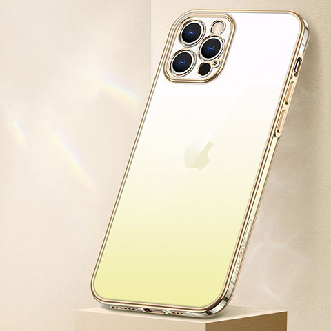 Coque Ultra Fine Transparente Souple Housse Etui Degrade S01 pour Apple iPhone 15 Pro Jaune