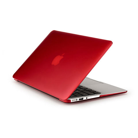 Coque Ultra Slim Mat Rigide Transparente pour Apple MacBook Pro 13 pouces Retina Rouge