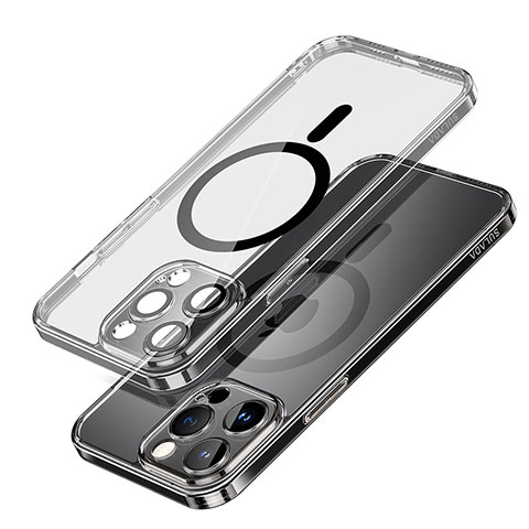 Coque Ultra Slim Silicone Souple Transparente avec Mag-Safe Magnetic Magnetique LD1 pour Apple iPhone 13 Pro Max Noir