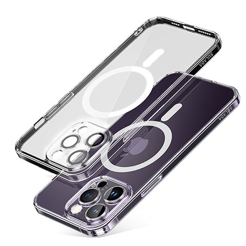 Coque Ultra Slim Silicone Souple Transparente avec Mag-Safe Magnetic Magnetique LD1 pour Apple iPhone 15 Pro Clair