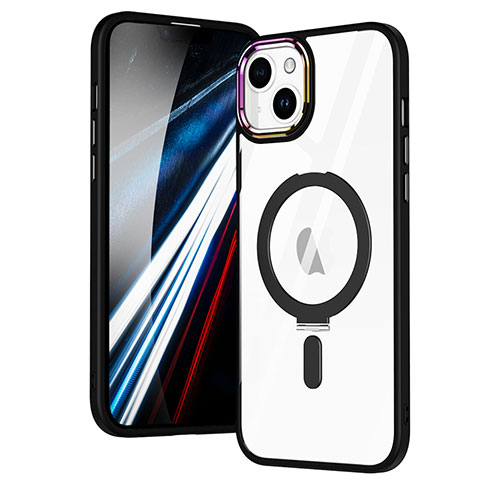 Coque Ultra Slim Silicone Souple Transparente avec Mag-Safe Magnetic Magnetique SD1 pour Apple iPhone 14 Plus Noir