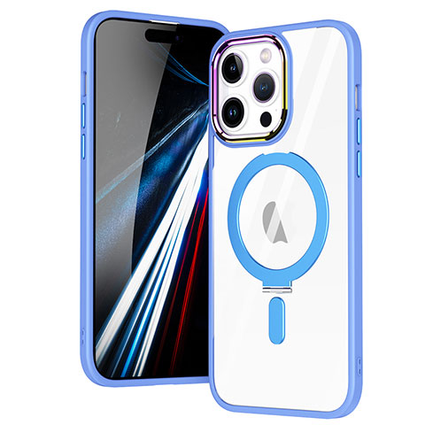 Coque Ultra Slim Silicone Souple Transparente avec Mag-Safe Magnetic Magnetique SD1 pour Apple iPhone 14 Pro Max Bleu Ciel