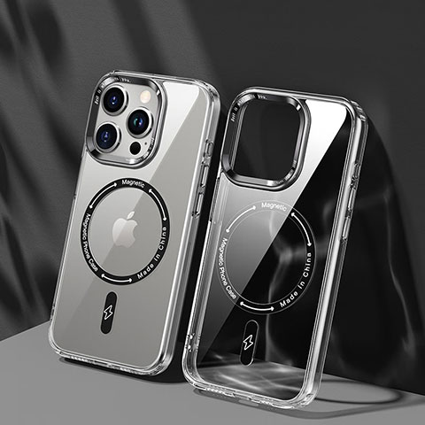 Coque Ultra Slim Silicone Souple Transparente avec Mag-Safe Magnetic Magnetique TB1 pour Apple iPhone 15 Pro Clair