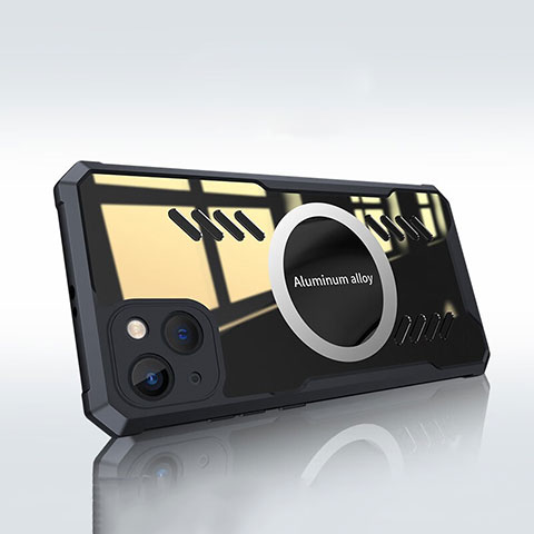Coque Ultra Slim Silicone Souple Transparente avec Mag-Safe Magnetic Magnetique XD1 pour Apple iPhone 14 Plus Noir