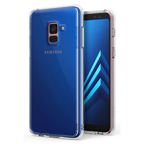 Coque Ultra Slim Silicone Souple Transparente pour Samsung Galaxy A8+ A8 Plus (2018) A730F Clair