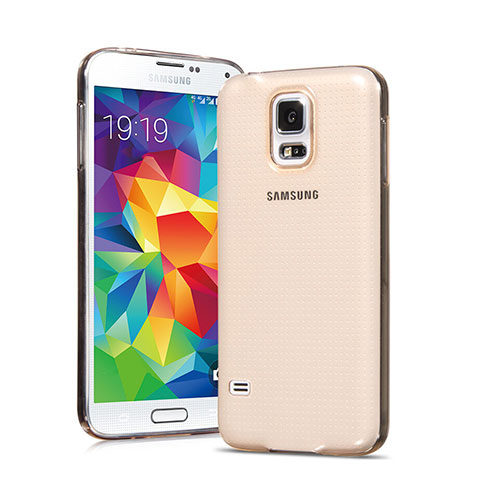 Coque Ultra Slim TPU Souple Transparente pour Samsung Galaxy S5 G900F G903F Or