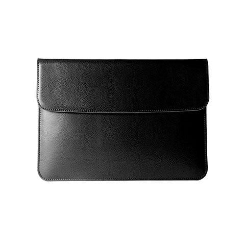 Double Pochette Housse Cuir L05 pour Apple MacBook Pro 13 pouces Noir
