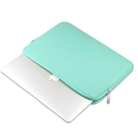 Double Pochette Housse Cuir L16 pour Apple MacBook 12 pouces Vert