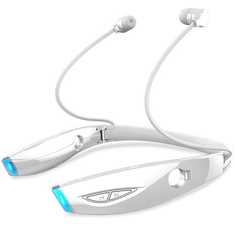 Ecouteur Casque Sport Bluetooth Stereo Intra-auriculaire Sans fil Oreillette H52 Blanc