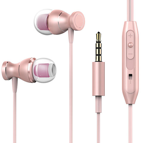 Ecouteur Filaire Sport Stereo Casque Intra-auriculaire Oreillette H34 Rose