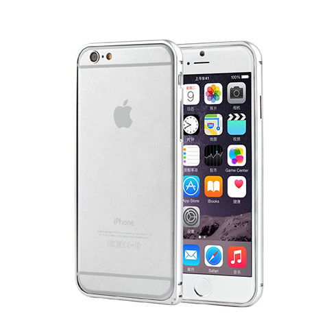 Etui Bumper Luxe Aluminum Metal pour Apple iPhone 6 Plus Argent