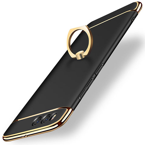 Etui Bumper Luxe Metal et Plastique avec Support Bague Anneau pour Xiaomi Mi 6 Noir