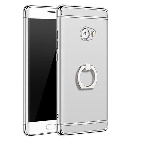 Etui Bumper Luxe Metal et Plastique avec Support Bague Anneau pour Xiaomi Mi Note 2 Argent