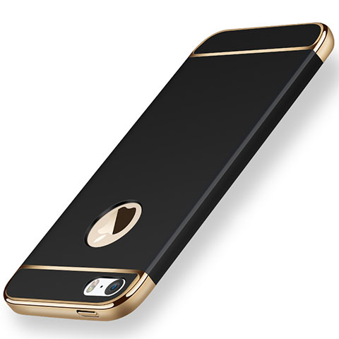 Etui Bumper Luxe Metal et Plastique pour Apple iPhone 5 Noir