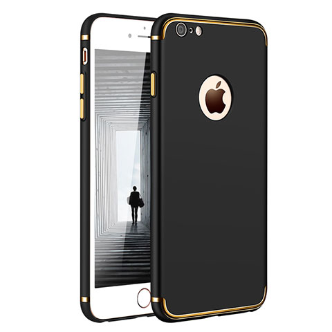 Etui Bumper Luxe Metal et Plastique pour Apple iPhone 6 Plus Noir